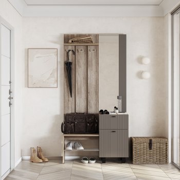 Прихожая Олива ПР-04 муссон софт (БТС) в Урае - uraj.mebel-e96.ru