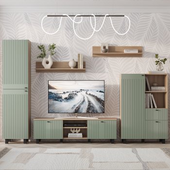 Тумба под ТВ Олива ТБ-09 эвкалипт софт (БТС) в Урае - uraj.mebel-e96.ru