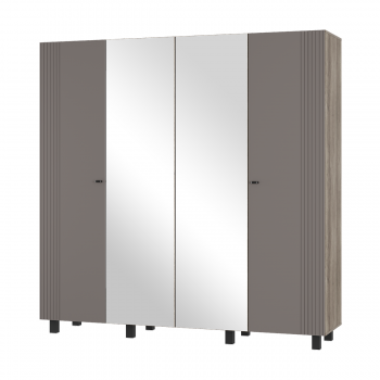 Шкаф 2000 мм 4-х створчатый Олива ШК-13 муссон софт (БТС) в Урае - uraj.mebel-e96.ru