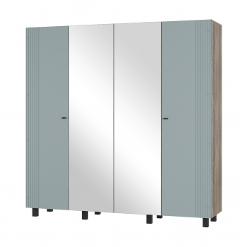 Шкаф 2000 мм 4-х створчатый Олива ШК-13 шарли бриз (БТС) в Урае - uraj.mebel-e96.ru