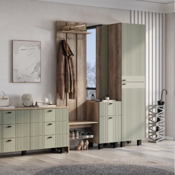 Прихожая Олива эвкалипт софт, модульная (БТС) в Урае - uraj.mebel-e96.ru