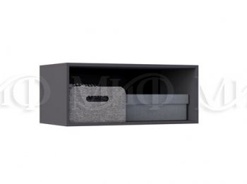 Тумба навесная №2 Оливия графит софт (Миф) в Урае - uraj.mebel-e96.ru