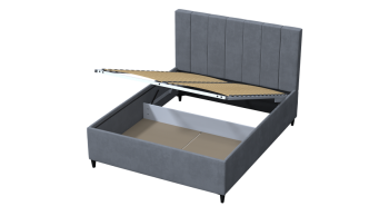 Кровать с ПМ Оливия Серый (Лин) в Урае - uraj.mebel-e96.ru