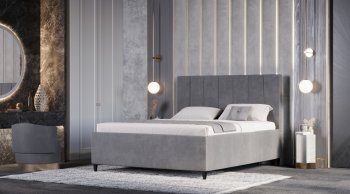 Кровать с ПМ Оливия Серый (Лин) в Урае - uraj.mebel-e96.ru