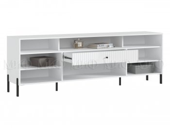Тумба ТВ Оливия белый глянец (Миф) в Урае - uraj.mebel-e96.ru
