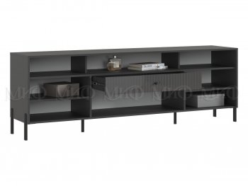 Тумба ТВ Оливия графит глянец (Миф) в Урае - uraj.mebel-e96.ru