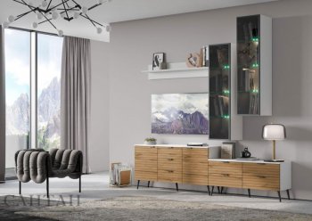 Тумба 2дв.3ящ. Ома ТБ-3609 Белый/Дуб Тортуга (СанТан) в Урае - uraj.mebel-e96.ru