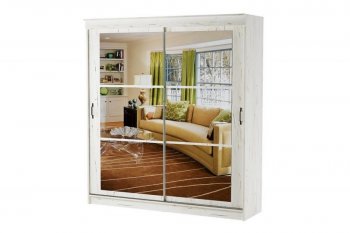 Шкаф-купе Орион 1500 мм крафт белый (Памир) в Урае - uraj.mebel-e96.ru