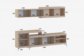 Стенка Оскар ТВ7 сонома (Генезис) в Урае - uraj.mebel-e96.ru