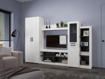 Стенка OSKAR4 сосна белая (Генезис) в Урае - uraj.mebel-e96.ru