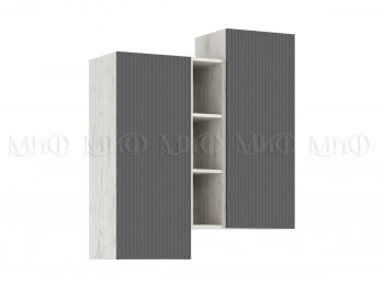 Стенка Оскар комп.2 крафт белый/графит (Миф) в Урае - uraj.mebel-e96.ru