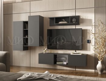 Стенка Оскар графит (Миф) в Урае - uraj.mebel-e96.ru