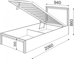 Кровать с ПМ Остин Модуль 22 (Риннер) в Урае - uraj.mebel-e96.ru