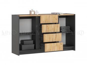 Комод 2дв.4ящ. Остин крафт/графит (Миф) в Урае - uraj.mebel-e96.ru