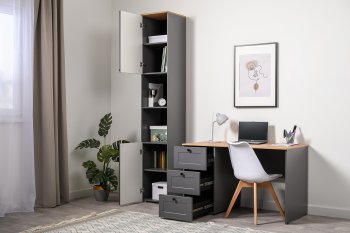 Стеллаж 16.427 Остин графит(Моби) в Урае - uraj.mebel-e96.ru