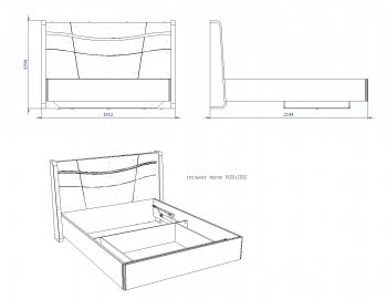 Кровать двуспальная Палермо Nebby Elon 31 (СБК) в Урае - uraj.mebel-e96.ru