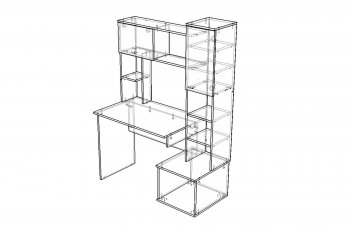 Стол компьютерный Персона-10 дуб бунтари/белый (Премиум) в Урае - uraj.mebel-e96.ru