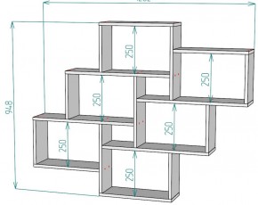 Полка S12 (Графит) в Урае - uraj.mebel-e96.ru