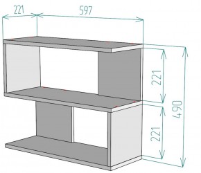 Полка S27 (Графит) в Урае - uraj.mebel-e96.ru