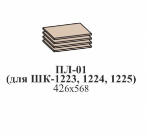 Полки ЛУНА (ПЛ-01 для ШК-1223, ШК-1224) Бодега белая в Урае - uraj.mebel-e96.ru | фото