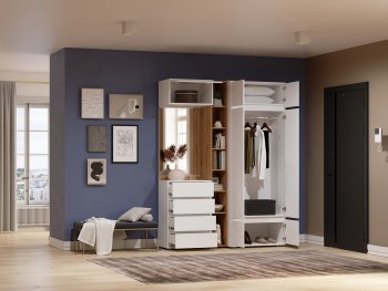 Прихожая Прага модульная, белый (Handis) в Урае - uraj.mebel-e96.ru