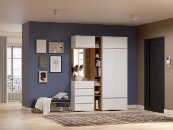 Прихожая Прага модульная, белый (Handis) в Урае - uraj.mebel-e96.ru