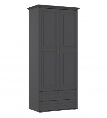 Шкаф Престиж-1 двустворчатый графит (Миф) в Урае - uraj.mebel-e96.ru | фото