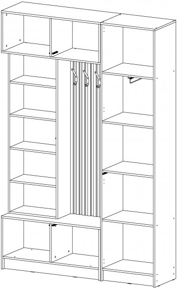 Прихожая Бавария графит (Лин) в Урае - uraj.mebel-e96.ru