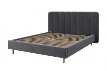 Кровать двуспальная Рино холодный серый (БМ) в Урае - uraj.mebel-e96.ru