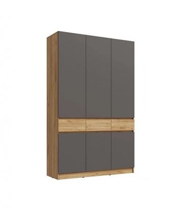 Спальный гарнитур Роджина крафт/графит, модульный (Миф) в Урае - uraj.mebel-e96.ru