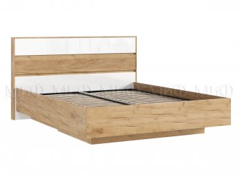 Кровать парящая Роджина с подсветкой, крафт/белый (Миф) в Урае - uraj.mebel-e96.ru