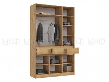 Шкаф 1500 мм 3-х створчатый Роджина крафт/изумруд (Миф) в Урае - uraj.mebel-e96.ru