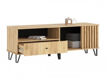 Тумба ТВ (1500) Роджина дуб крафт/дуб крафт (Миф) в Урае - uraj.mebel-e96.ru