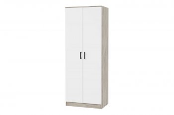 Шкаф 800 мм Ронда ШК-20 дуб крафт серый/белый (ИЦ) в Урае - uraj.mebel-e96.ru