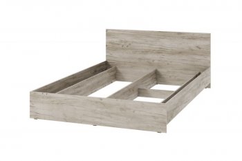 Кровать двуспальная Ронда дуб крафт серый/белый (ИЦ) в Урае - uraj.mebel-e96.ru