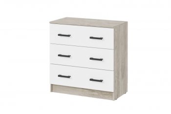 Комод Ронда КМ-02 дуб крафт серый/белый (ИЦ) в Урае - uraj.mebel-e96.ru