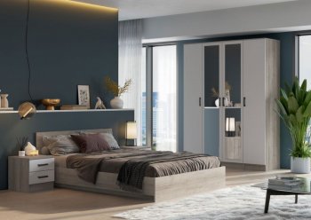 Тумба прикроватная Ронда ТБ дуб крафт серый/белый (ИЦ) в Урае - uraj.mebel-e96.ru