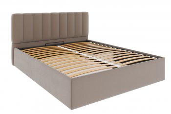 Кровать с подъемным механизмом Сан-Ремо велюр Мокко (ВКДП) в Урае - uraj.mebel-e96.ru