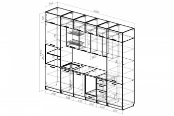 Кухонный гарнитур Сапфир 2 3000 мм (Герда) в Урае - uraj.mebel-e96.ru