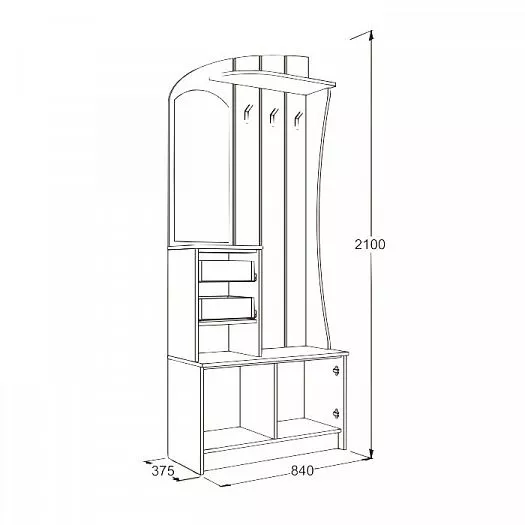 Прихожая Саша-20 в Урае - uraj.mebel-e96.ru