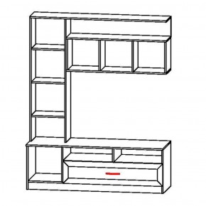 Секция ТВ ПРАГА-3 (Анкор белый) в Урае - uraj.mebel-e96.ru | фото