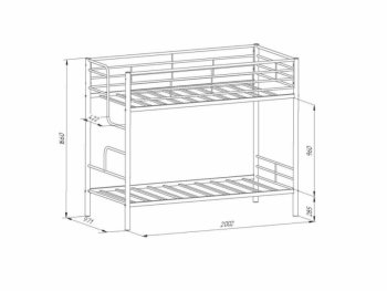 Кровать двухъярусная Севилья-4 Белый в Урае - uraj.mebel-e96.ru