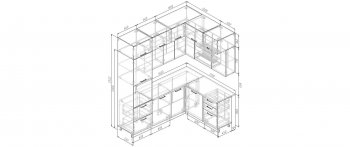 Кухонный гарнитур угловой Пайн 2200*1700 мм (Санвут) в Урае - uraj.mebel-e96.ru