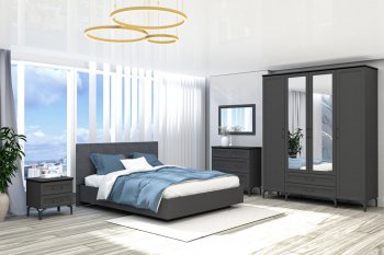 Шкаф распашной 1800 мм Шарм ШК-4 с зерк. антрацит (Диал) в Урае - uraj.mebel-e96.ru