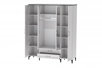 Шкаф распашной 1800 мм Шарм ШК-4 с зерк. ясень (Диал) в Урае - uraj.mebel-e96.ru