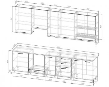 Кухонный гарнитур высокий Старое дерево 3000 мм МДФ в Урае - uraj.mebel-e96.ru