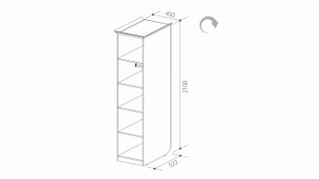 Шкаф-пенал ШиК-1 ( Уголок Школьника 2) в Урае - uraj.mebel-e96.ru