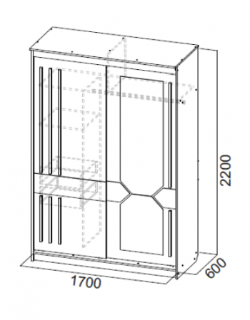 Шкаф-купе №25 1700 мм (СВ) в Урае - uraj.mebel-e96.ru