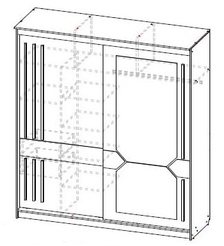 Шкаф-купе № 25 2000 мм (СВ) в Урае - uraj.mebel-e96.ru