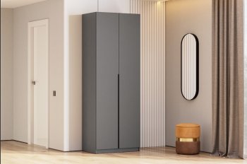 Шкаф 800 мм ШК-5 с антресолью графит (СВ) в Урае - uraj.mebel-e96.ru